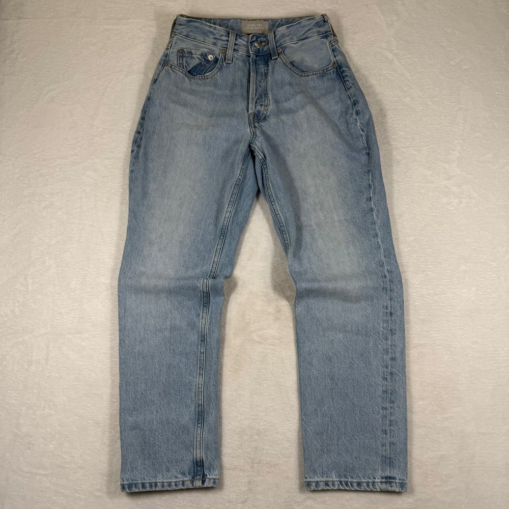 Everlane The Curvy 90s Cheeky Straight Jean Light‎ Wash Organic Cotton 25 Ankle